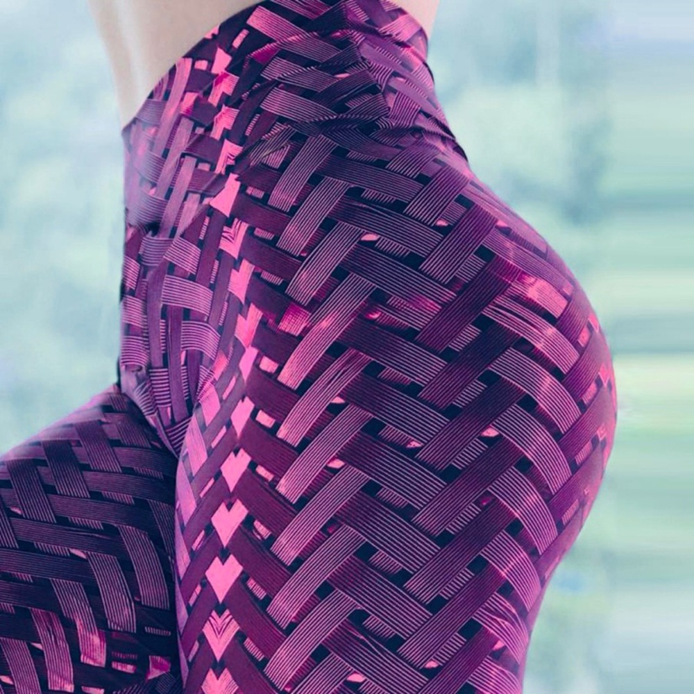 Brand New - High Waist Basket Weave Leggings